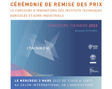 Invitation et programme pour la remise des prix ITAINNOV au SIA 2022
