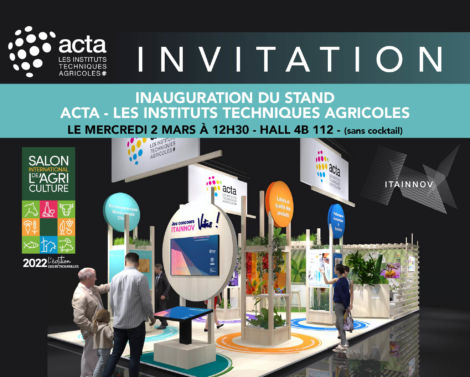 Invitation presse à l’inauguration du stand Acta sur le Salon International de l’Agriculture 2022