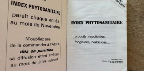Parution du premier Index phytosanitaire Acta